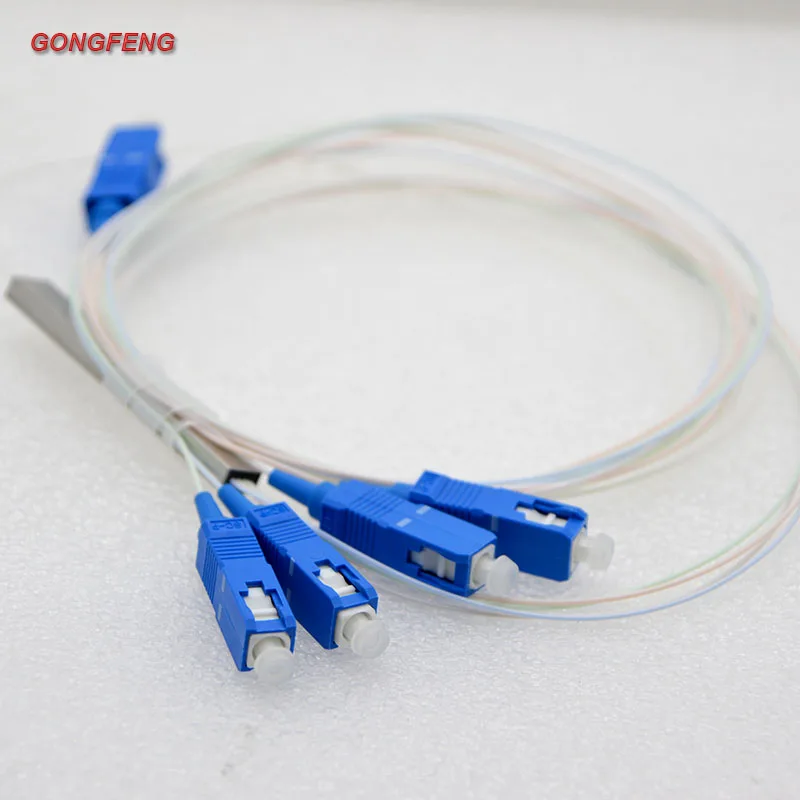 10pcs New Mini PLC Fiber Optical Splitter SC/UPC/APC1:4 Single Mode 1260~1650nm Optical Fiber Splitter Special Wholesale