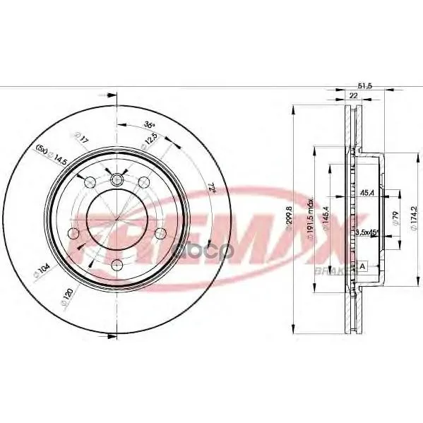 Тормозной Диск FREMAX арт. BD-4539