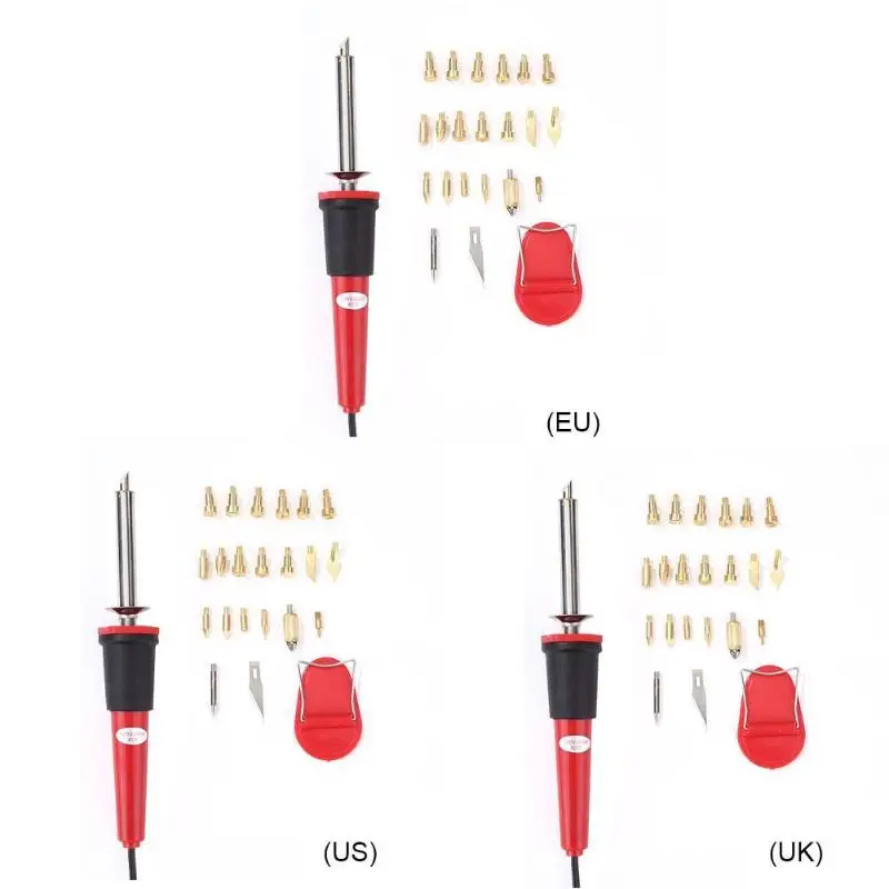 24 в 1 Электрический паяльник ручка для сжигания древесины карандаш горелки резьба набор инструментов управление простой и использовать удобно
