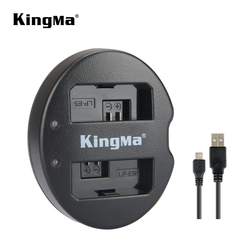 KingMa LP E5 LPE5 Battery Charger USB Dual Charger For Canon EOS 450D
