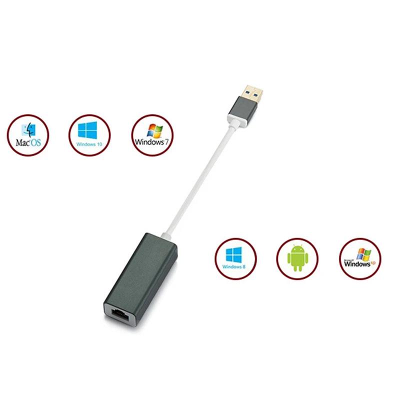 Адаптер Usb 3,0 для Rj45 Gigabit Lan с 3 портами usb-хаб 3,0