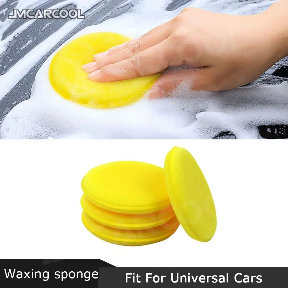 

Yellow Car Foam Sponge Wax Applicator Round Car Polishing and Waxing Sponge Car Detailing Cleaning Tools