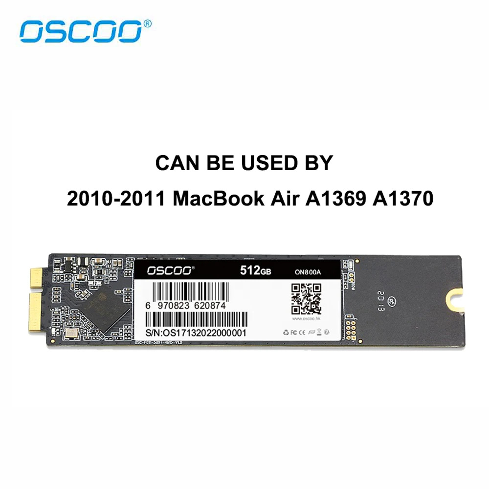 Disco Rígido Ssd para Macbook Air Atualização de Capacidade Novo 128gb 256gb 2010 2011 A1369 A1370