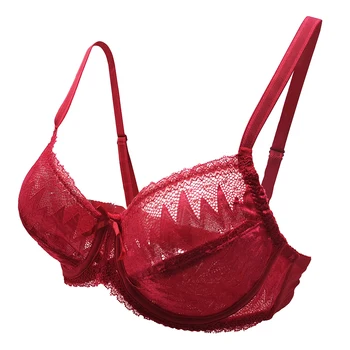 

Women Lace Underwire Push Up Bra Women's Full Coverage Without-Padded Balconette Bra Floral Lace Underwire Bra Soft Cup