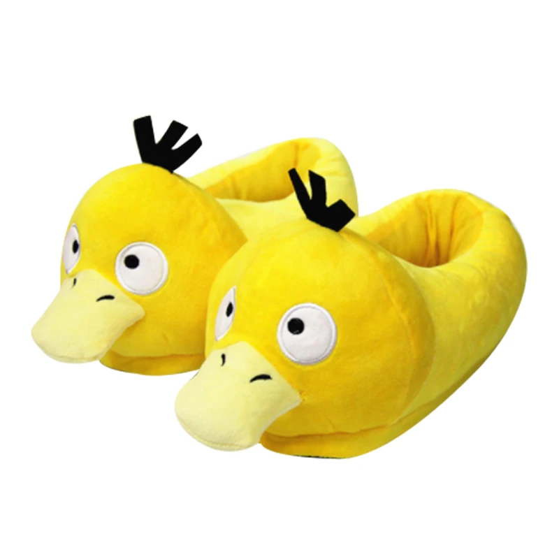 Мягкая Плюшевая обувь 28 см; Psyduck Snorlax Gengar Mudkip Eevee Sylveon Umbreon; Домашние зимние теплые модные тапочки; подарок - Цвет: D