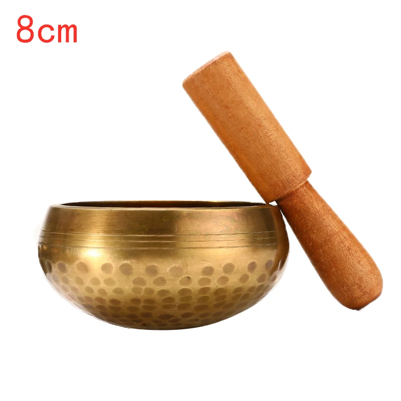 Diameter 8cm 8-17,5 см тибетская Поющая чаша буддизм Медитация колокол Звуковая Терапия буддизм, латунь чаша Йога Чакра Исцеление духовный подарок - Цвет: Diameter 8cm