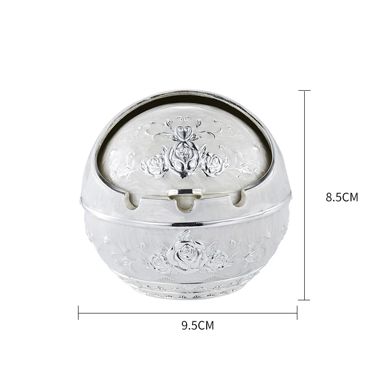 as the picture shows 1 шт., Дворцовый ретро-стиль, креативный сплав цинка, сферическая крышка для спальни, милая металлическая пепельница, модная, индивидуальная, для дома, ветрозащитная, дымовая - Цвет: as the picture shows