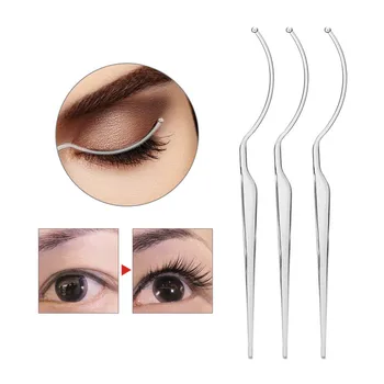 

3pcs/set Professional Eyelash Fitter Display Wand False Eyelashes Applicator Extension Holder Stick Grafting Tools Clear