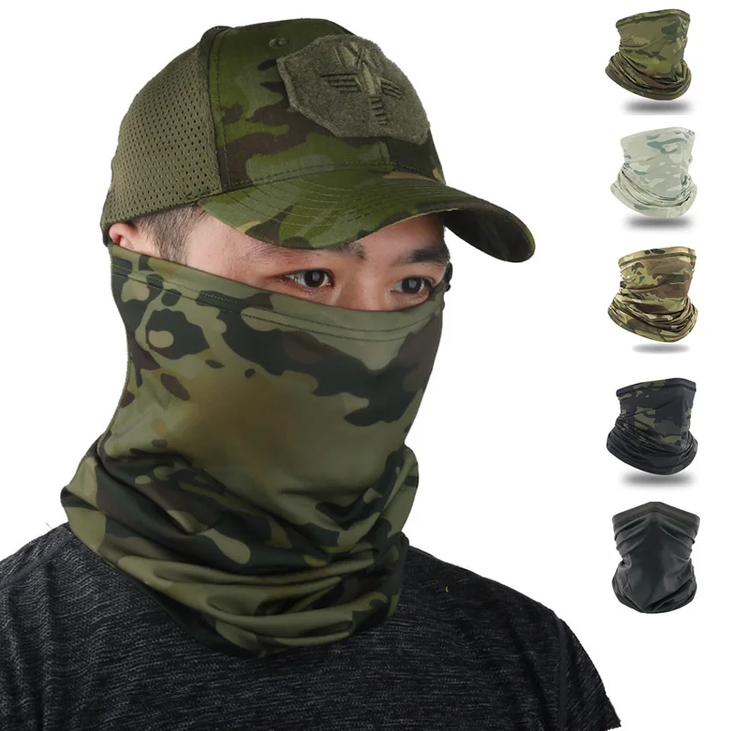 Multi Camouflage Tactical Neck Warmer Tube Face Cover Bandana Military face cove 