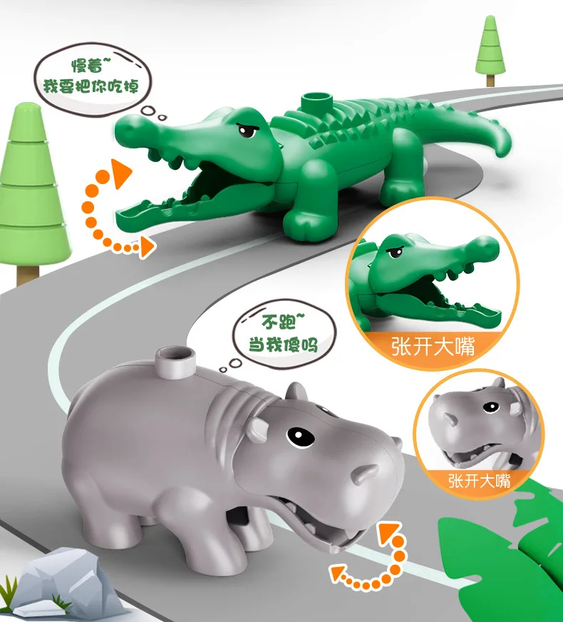 Brick Animal Spelling Building Blocks New Animal Cartoons Sea Flamingo Compatible With Brick Toy For Children Christmas Gift