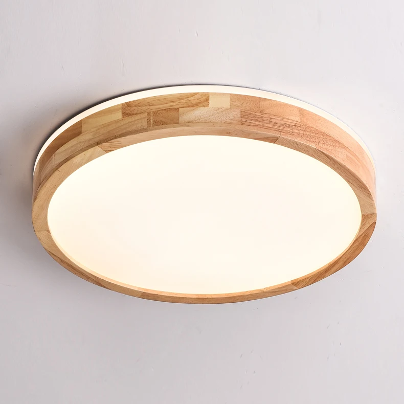 ceiling lamp Японский стиль, ультра-тонкий потолочный светильник, светодиодный, простой, скандинавский, для спальни, лампа для гостиной, для учебы, из твердой древесины, может затемняться, освещение - Цвет корпуса: ceiling lamp