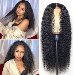 LEVITA Brazilian Kinky Curly Human Hair Wigs Pre Plucked Lace Frontal Closure Wig 30 Inch Lace Front Human Hair Wigs For Women