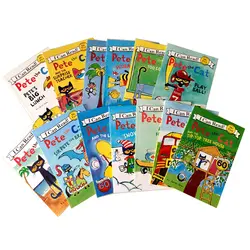 13 книг/набор я могу читать Кот Пит книги с картинками Дети Малыш известная история английские сказки детская раскраска Фарм Книга набор