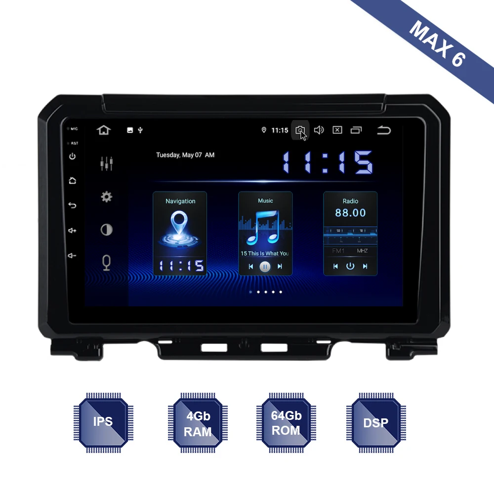 DSP Android 9,0 автомобильный радиоприемник для Suzuki Jimny gps навигатор с DSP HDMI " ips экран Автомобильная стерео мультимедийная система 4 Гб+ 64 ГБ