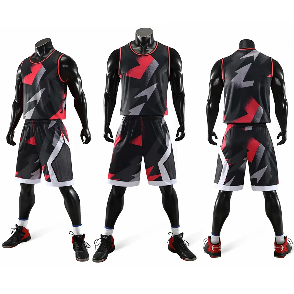 Men Basketball Jersey Sets Uniforms kits breathable Sports clothing Youth Training basketball jerseys shorts customized Basketball Jerseys