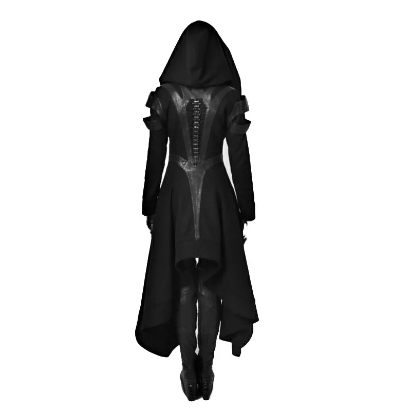 new XXXXXL XXXXL Women vintage Steampunk Victorian Gothic Coat Jacket Lace Trim Bandage Medieval coat costume