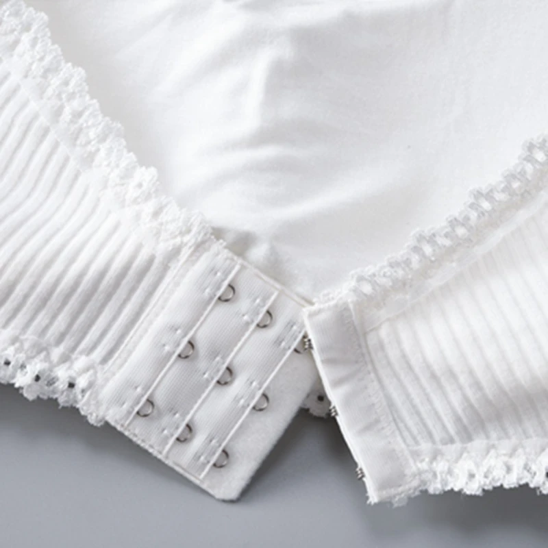 Women Lingerie Bra Vertical Striped Strapless Cotton Invisible Chest Tube Top Inside Dress Lace Side