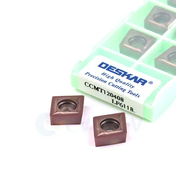 

10pcs CCMT120404 CCMT120408 LF6118 Turning inserts Lathe tools Carbide inserts CNC Turning cutter For stainless steel processing