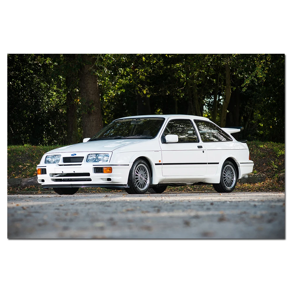 1987 Ford Sierra Rs500 Cosworth Car Poster Canvas Cloth Fabric Print Pittura Per La Decorazione Domestica Wall Art Picture