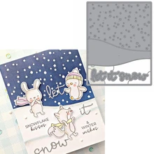 Let It Snow Snowy Pattern Metal Cutting Dies Stencils Let Is Snow Snowy Pattern Die Cut For Card Making DIY New2019 Crafts Cards