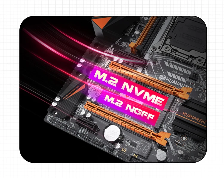 Материнская плата HUANANZHI X99 со слотом M.2 NVME NGFF LGA2011 3 DDR4 4 канала * USB3.0 6 SATA3.0