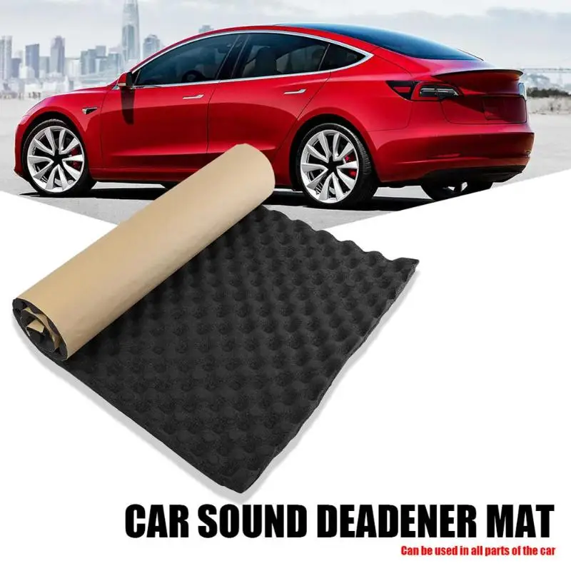 100x50 см автомобильный звукопоглощающий коврик Звукоизоляционная акустическая амортизационная пена сабвуферный коврик автомобильные аксессуары шумоизоляция изоляция