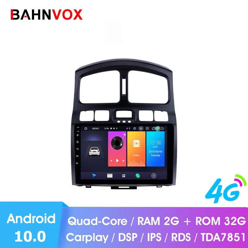 9 &quotandroid 10 0 RAM2G Автомобильный gps dvd плеер для HYUNDAI Classic santa fe 2005 2015 автомобильный