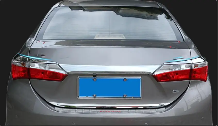 Применяется к 14-18 для Toyota new corolla задний фонарь брови из нержавеющей стали декоративный каркас светильник бар