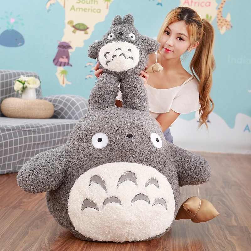 10-70 см kawaii Totoro плюшевые игрушки в японском стиле студия Ghibli Аниме Кот чучело длинный мой сосед подушка для детей кукла