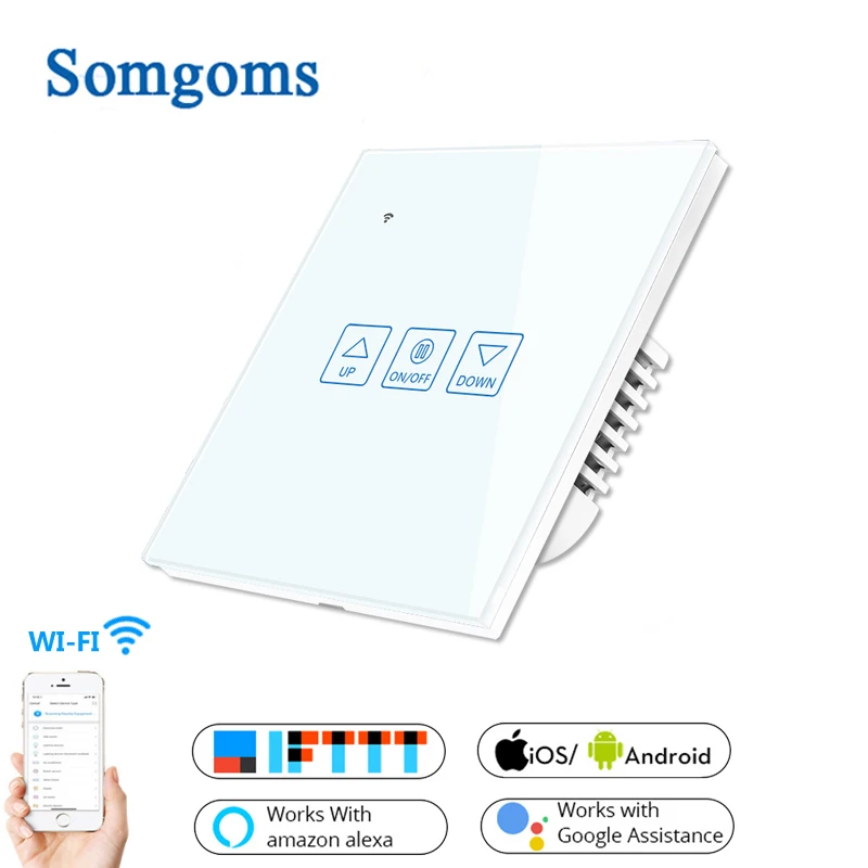 

LED Dimmer Switch Wifi Smart Touch Deluxe Crystal Panel Switch Tuay App Remote Control 90V 250V EU UK Wireless Smart Home Switch
