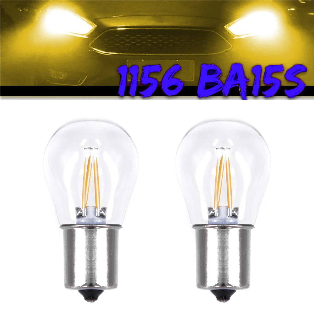Светодиодный фонарь с поворотом желтая лампа 2 шт. 1156 BA15S DC8 28V светодиодный сигнал
