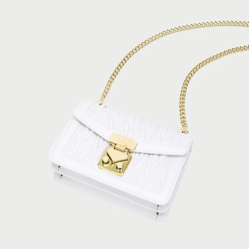 

Non-mainstream Design Bag Spiraea Chain Square Sling Bag 2019 Summer New Style Graceful Shoulder Handbag