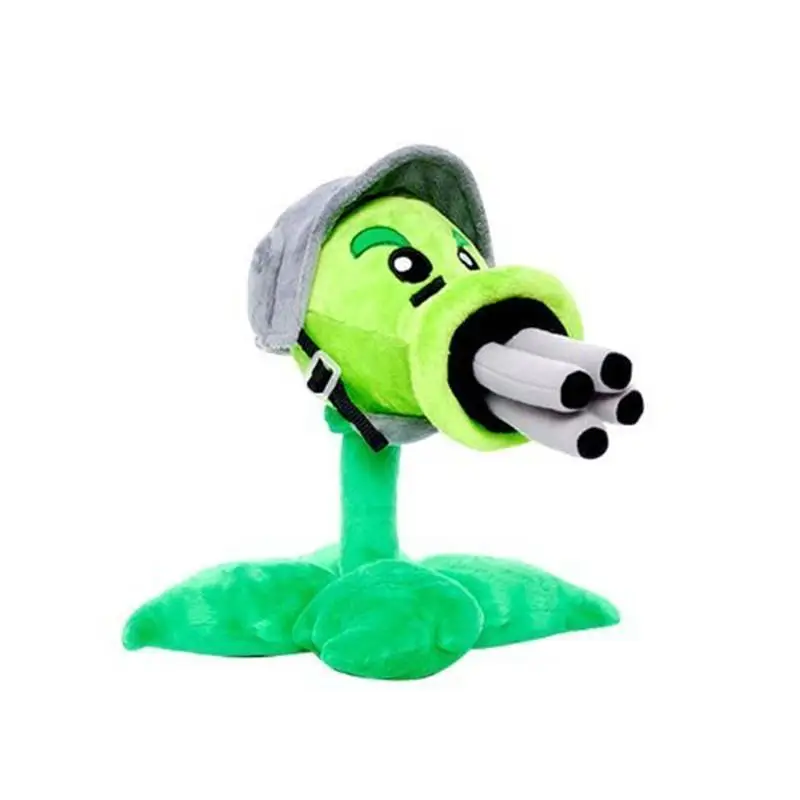

30cm Plants Vs Zombies Toys Pvz Gatling Pea Cute Soft Peashooter Plant Plush Toy Tall Doll Baby Toy For Kids Gift
