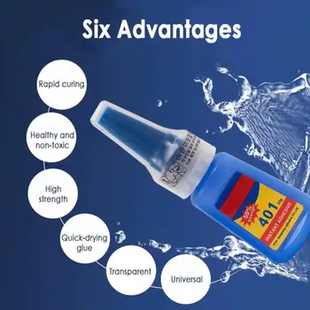

401 Multifunction Super Glue Quick Sol Ceramic Glass Glue Instant Fast Adhesive Stronger Super Glue DIY Jewelry Stone Quick Dry