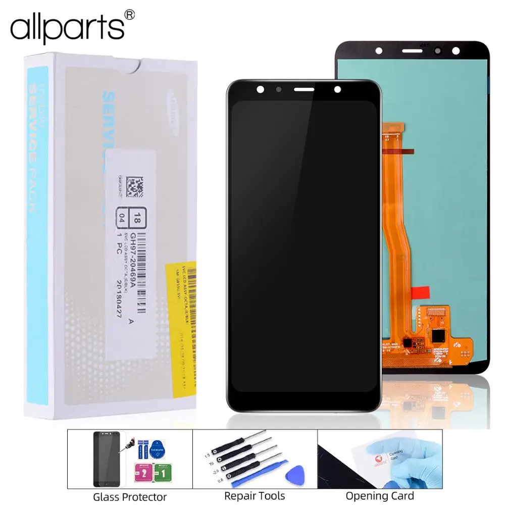 AMOLED для samsung Galaxy A7 SM-A750F A750F A750 ЖК-дисплей кодирующий преобразователь сенсорного экрана в сборе Замена