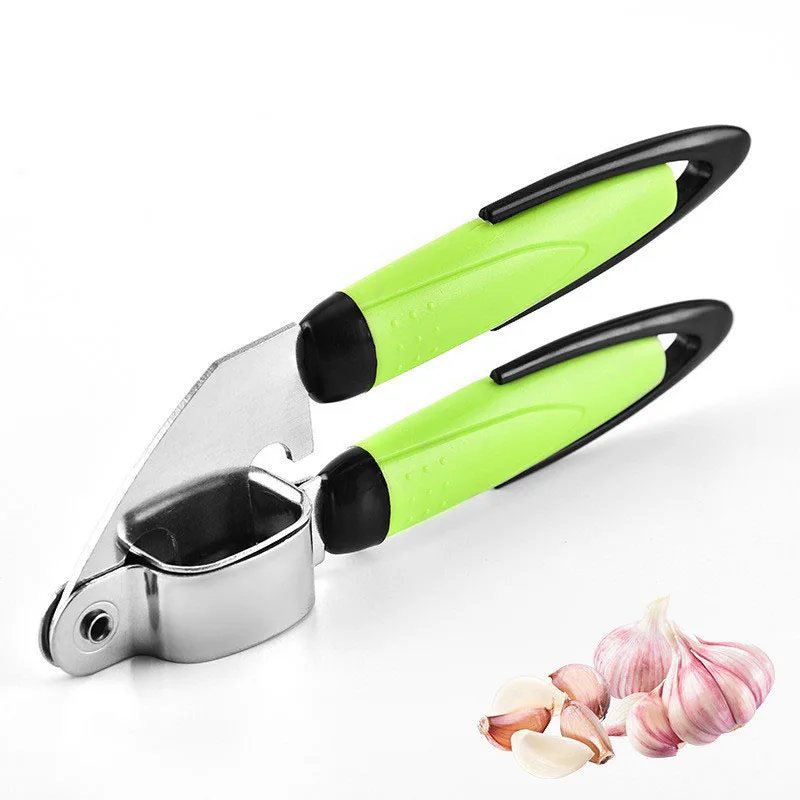 

Metal Garlic Press Crusher Vegetables Squeezer Masher Handheld Ginger Mincer Tools Kitchen Gadgets Utensils Kitchen Accessories