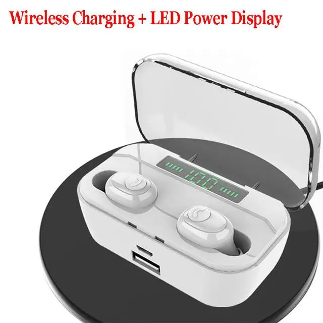 Studyset G6s Bluetooth наушники TWS беспроводные 5,0 Handsfree наушники спортивные басы Наушники с микрофоном 3500 мАч зарядная коробка - Цвет: white