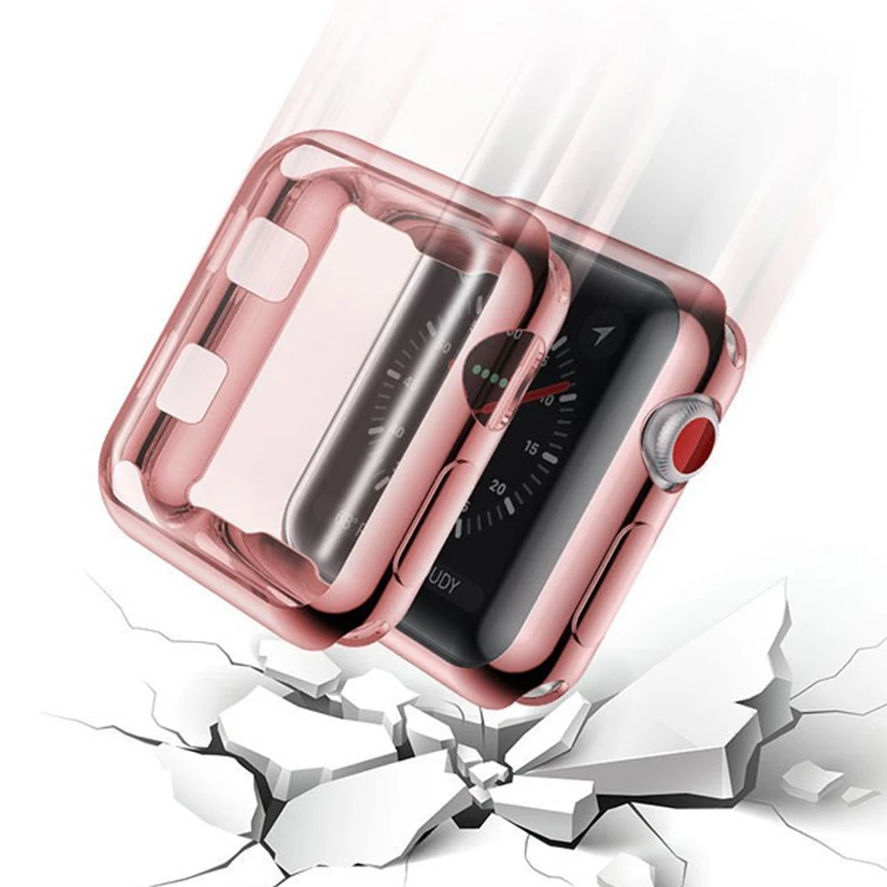 Чехол для Apple Watch серии 44 мм/40 мм 42 мм/38 iwatch band SE 6 5 4 3 2 1 полоса защита экрана
