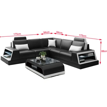 

Top quality living room sofa set top or mid grade genuine leather sofa