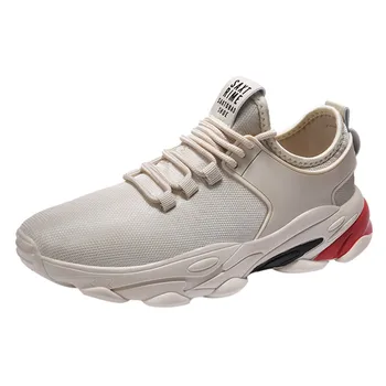 

2019 New Men's Shoes Lace Up Flying Weaving Daily Running Shoes Outdoor Leisure Sports Comfortable Men's Shoes Summer #G3