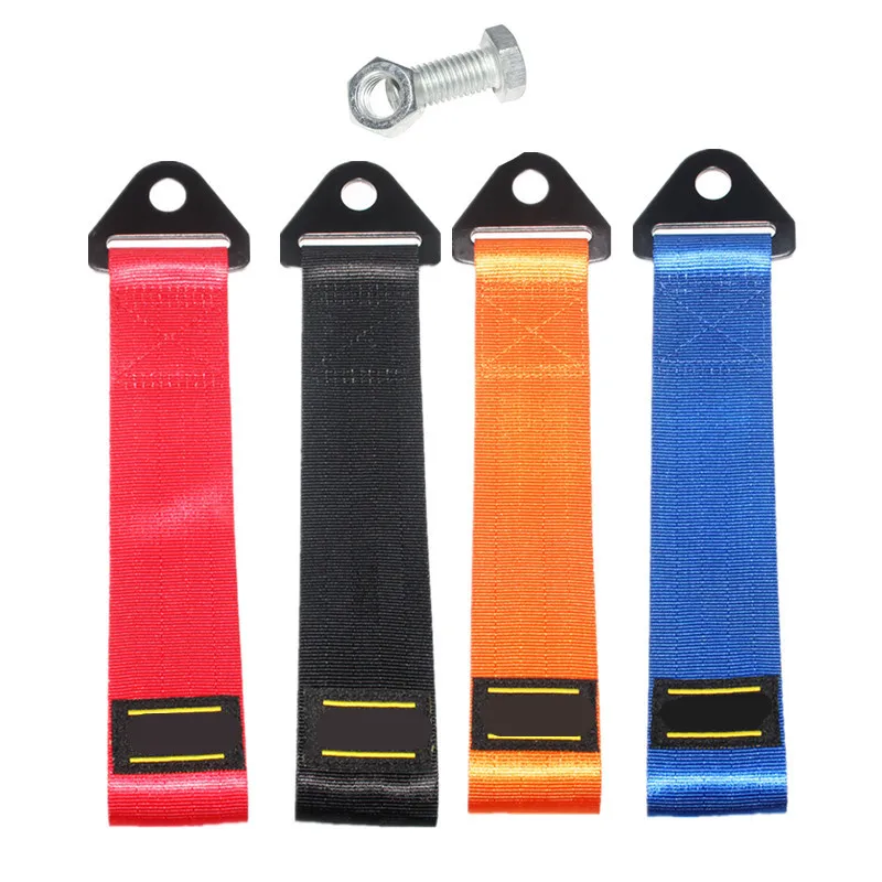 1PCS Towing Rope High Strength Nylon Trailer Tow Ropes Racing Car Universal Tow Eye Strap Tow Strap Bumper Trailer