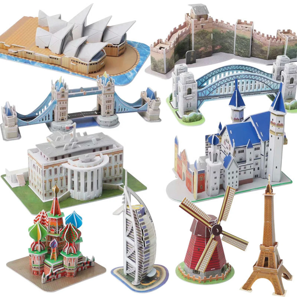 

Kids Toddler Puzzle DIY Intelligence 3D Puzzle Science City Landscape Puzzle Toys Euducational Toy Puzzle Early Education Toys