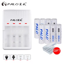 PALO Smart светодиодный зарядное устройство для смартфонов для 14500 18650 26500 литиевая батарея 3,7 в 4 слота зарядное устройство+ 8 слотов 14500 re зарядное устройство тюк batte