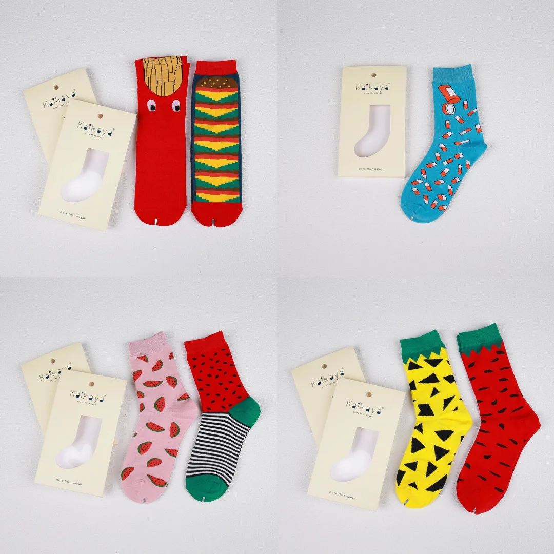 Мультфильм еда, фрукты, новинка, Носки с рисунком Harajuku скейтборд движения уличных танцев хип носки унисекс забавные Для мужчин Носки Happy Socken