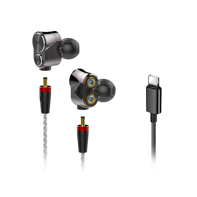 Silver Type c Беспроводные наушники Bluetooth 5,0, 6 динамических hi-fi наушников, спортивные подвесные Наушники с разъемом типа C 3,5 мм - Цвет: Silver Type c
