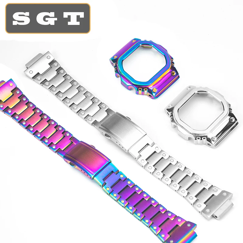 

Watchband bezel 316L stainless steel for DW5600 GW-5000 GW-M5610 high quality watch band and case metal strap steel belt tools