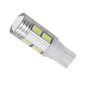 

5pcs T10 W5W Extremely Bright LED Lens Light T10 5730 5630 10SMD Reading Light License Plate Light 12V 5W 6500K Car Led Bulbs