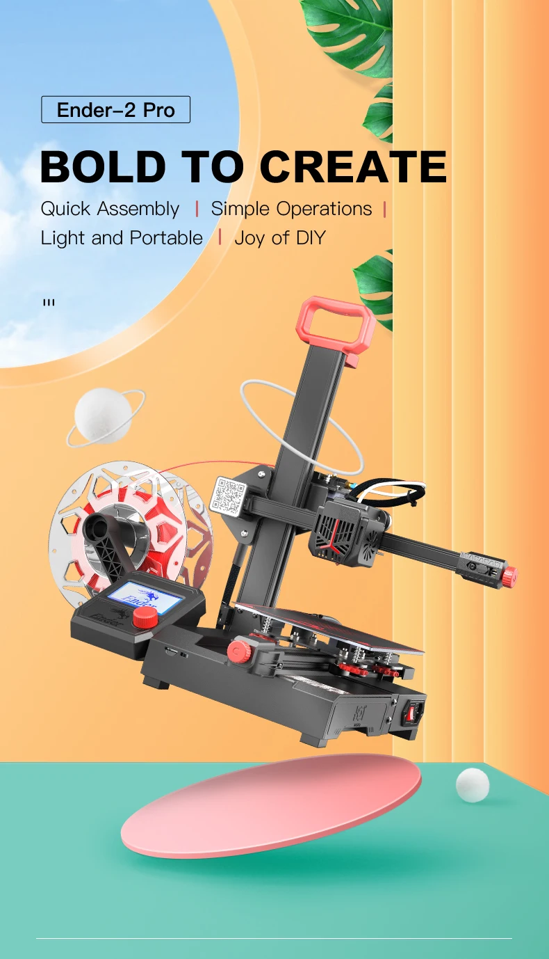 3dprinter Original CREALITY Ender-2 Pro 3D Printer PLA TPU WOOD Filament Easy Quick Assembly DIY Refit FDM 3D-Printing 2021 3 d printer