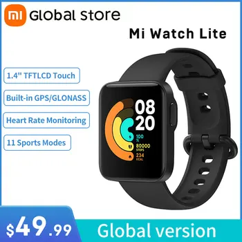 Xiaomi Mi Watch Lite GPS Bluetooth 5.1 Smart Watch Fitness Heart Rate Monitor 1.4” TFTLCD Screen 5 ATM Waterproof mi band 1