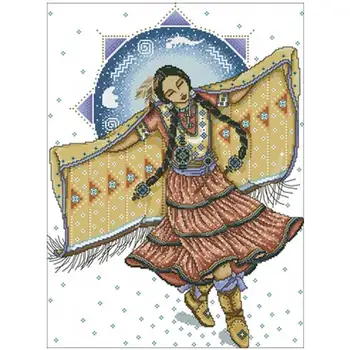 

Fantasy dancer patterns Counted Cross Stitch 11CT 14CT18CT DIY Chinese Cross Stitch Kits Embroidery Needlework Sets